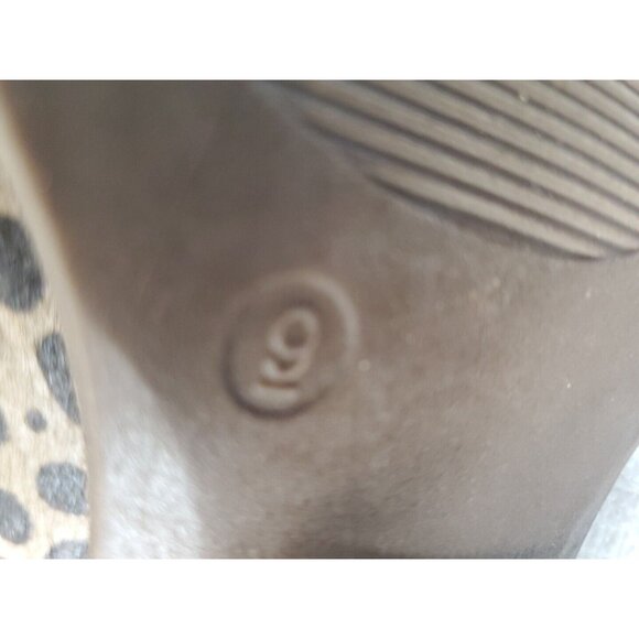 Michael Shannon Leather Upper Ankle Boots Zip -Up Women's‎ Size 9 Leopard Print - Picture 5 of 8